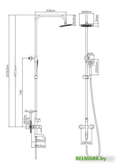 Душевая система Wisent WP735-003-2 - фото2