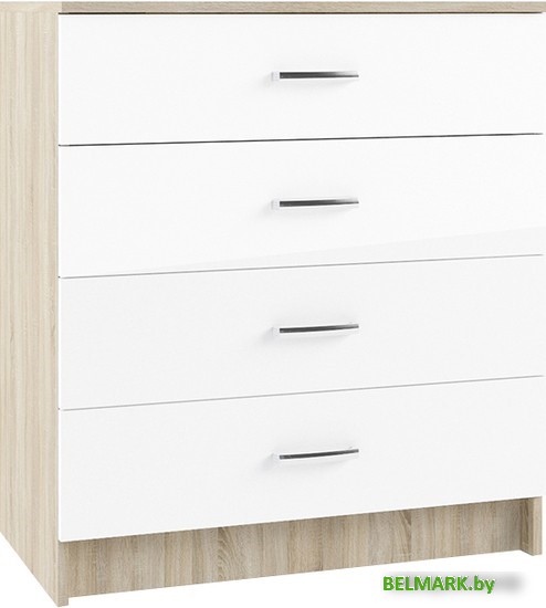 Комод ДСВ Софи СКМ 800.1 (сонома/белый глянец) - фото