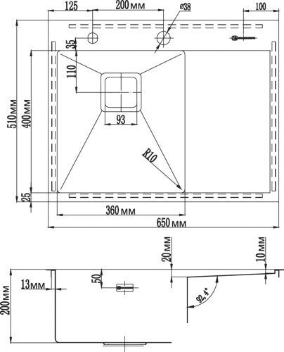 Кухонная мойка Omoikiri Akisame 65-LG-R 4973084 (светлое золото) - фото2