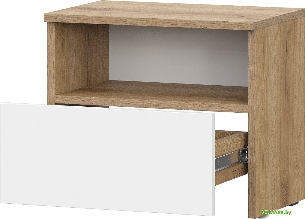 Тумба NN мебель МС Некст К (дуб золотой/белый) - фото2