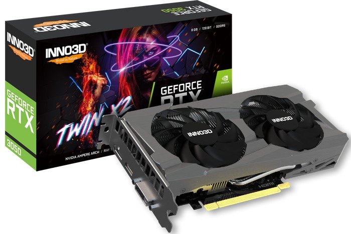Видеокарта Inno3D GeForce RTX 3050 Twin X2 N30502-08D6-1711VA41 - фото2