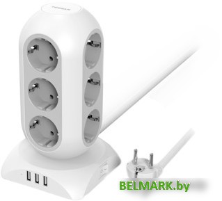 Сетевой фильтр Tessan TPS02-DE (серый) - фото