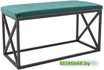 Банкетка Hype Mebel Куб (черный/зеленый) - фото