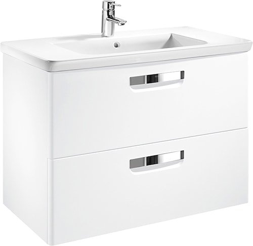 Roca Тумба под умывальник Gap 80 (белый глянец) - фото