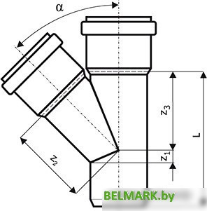 Ostendorf тройник KGEA 110/110x45° - фото2