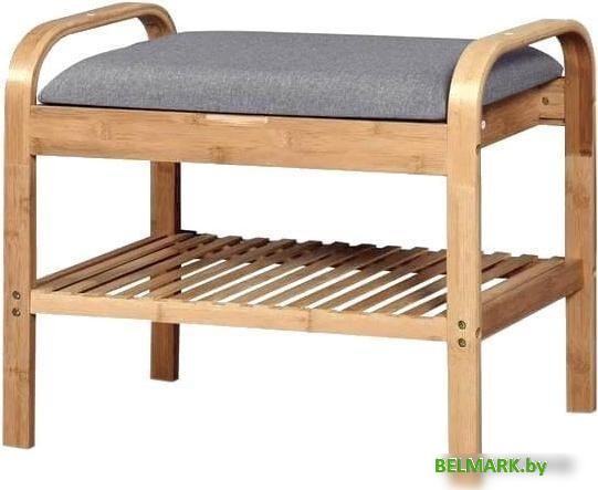 Банкетка Halmar ST-12 60/33/50 (натуральный/серый) - фото