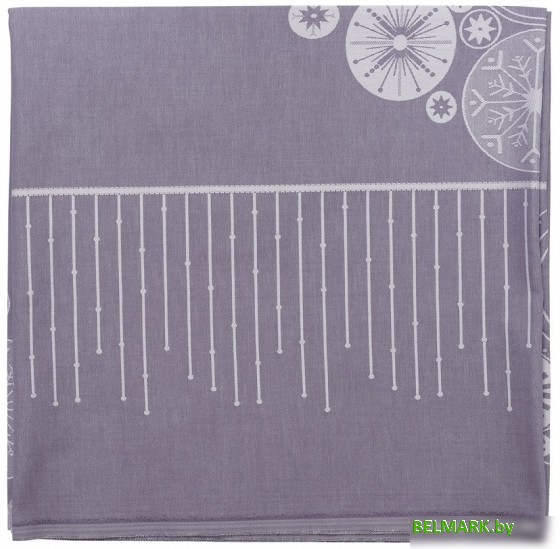 Скатерть Tkano New Year Essential TK21-TC0026 (фиолетово-серый/ледяные узоры) - фото