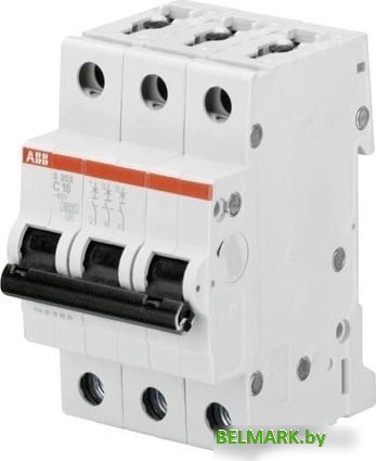 Выключатель автоматический ABB S203-C0.5 3P C 0.5A 6kA 3M 2CDS253001R0984 - фото