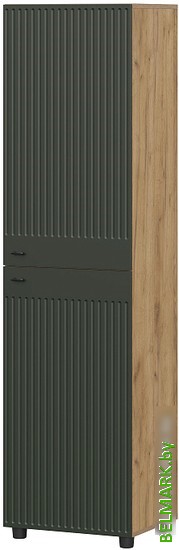 Шкаф-пенал SV-Мебель Милан 00-00107343 (дуб золотой/олива софт) - фото