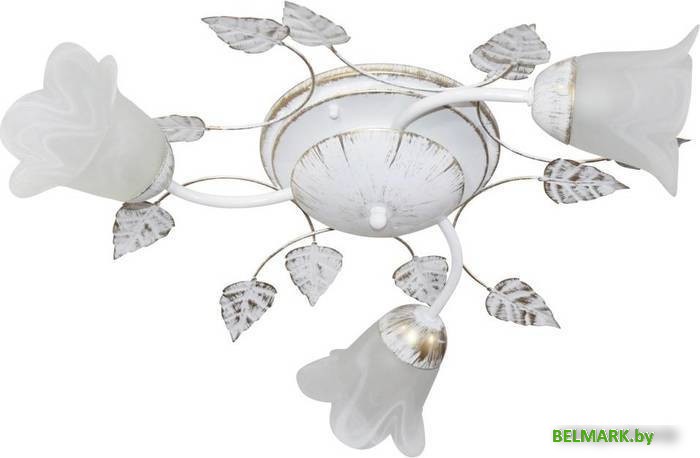 Припотолочная люстра Элетех Глория 131 НПБ 01-3х60-111 Е14 1005402940 (белый/золото) - фото