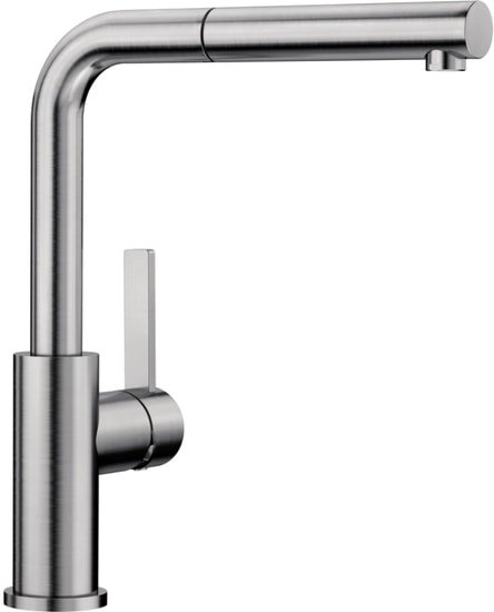 Смеситель Blanco Lanora-S-F (нержавеющая сталь) - фото