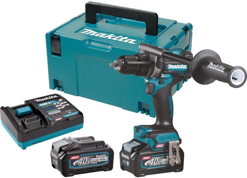 Ударная дрель-шуруповерт Makita HP001GM201 (с 2-мя АКБ, кейс) - фото