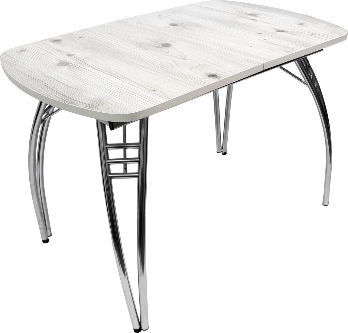 Кухонный стол ВВР Раздвижной пластиковый (бискайская сосна/паук 110-150/70) - фото2