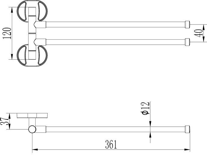 Держатель для полотенца Ledeme L1912 - фото2