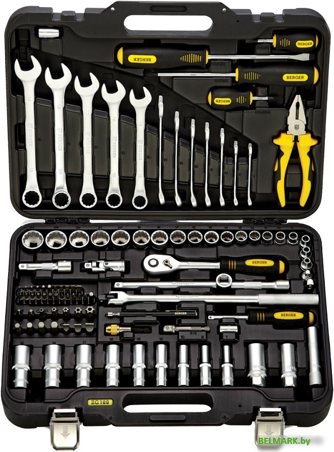 Универсальный набор инструментов Berger BG100-3814 (100 предметов) - фото