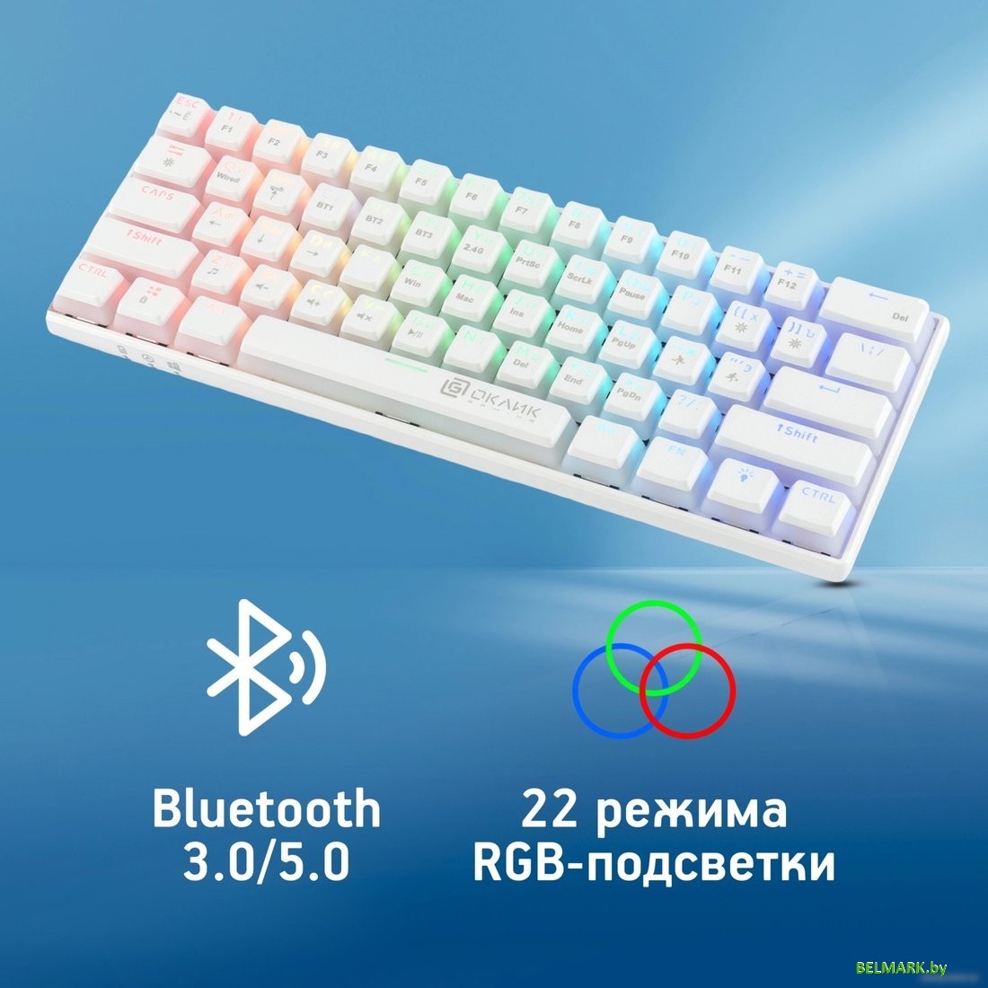 Клавиатура Oklick K763W (белый) - фото2