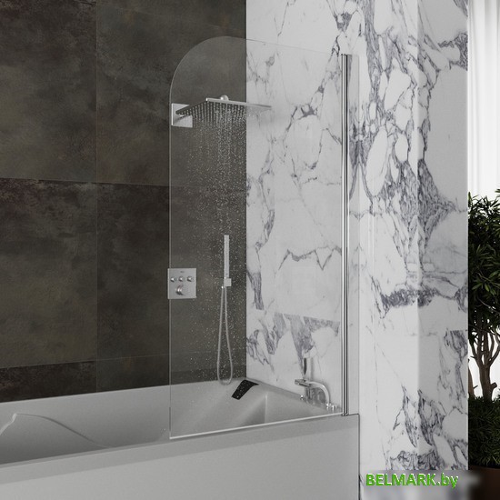 Стеклянная шторка для ванны Roxen Brimen 52010-80 80х140 - фото