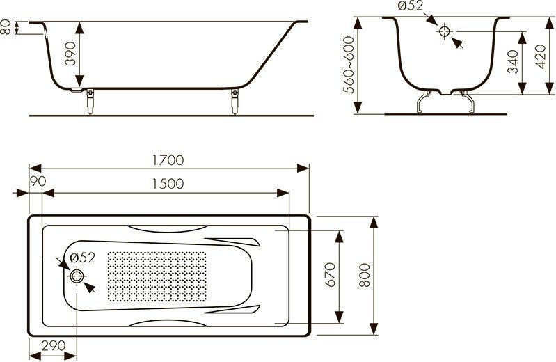 Ванна Kaiser КВ-1706 - фото2