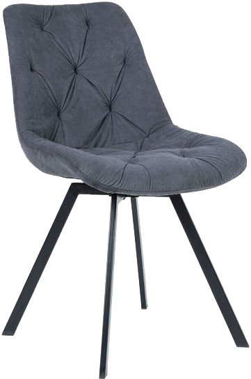 Стул Signal Valente Velvet (bluvel 14 серый/черный мат) - фото