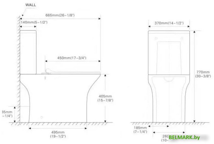 Унитаз напольный SantiLine SL-5023 - фото2