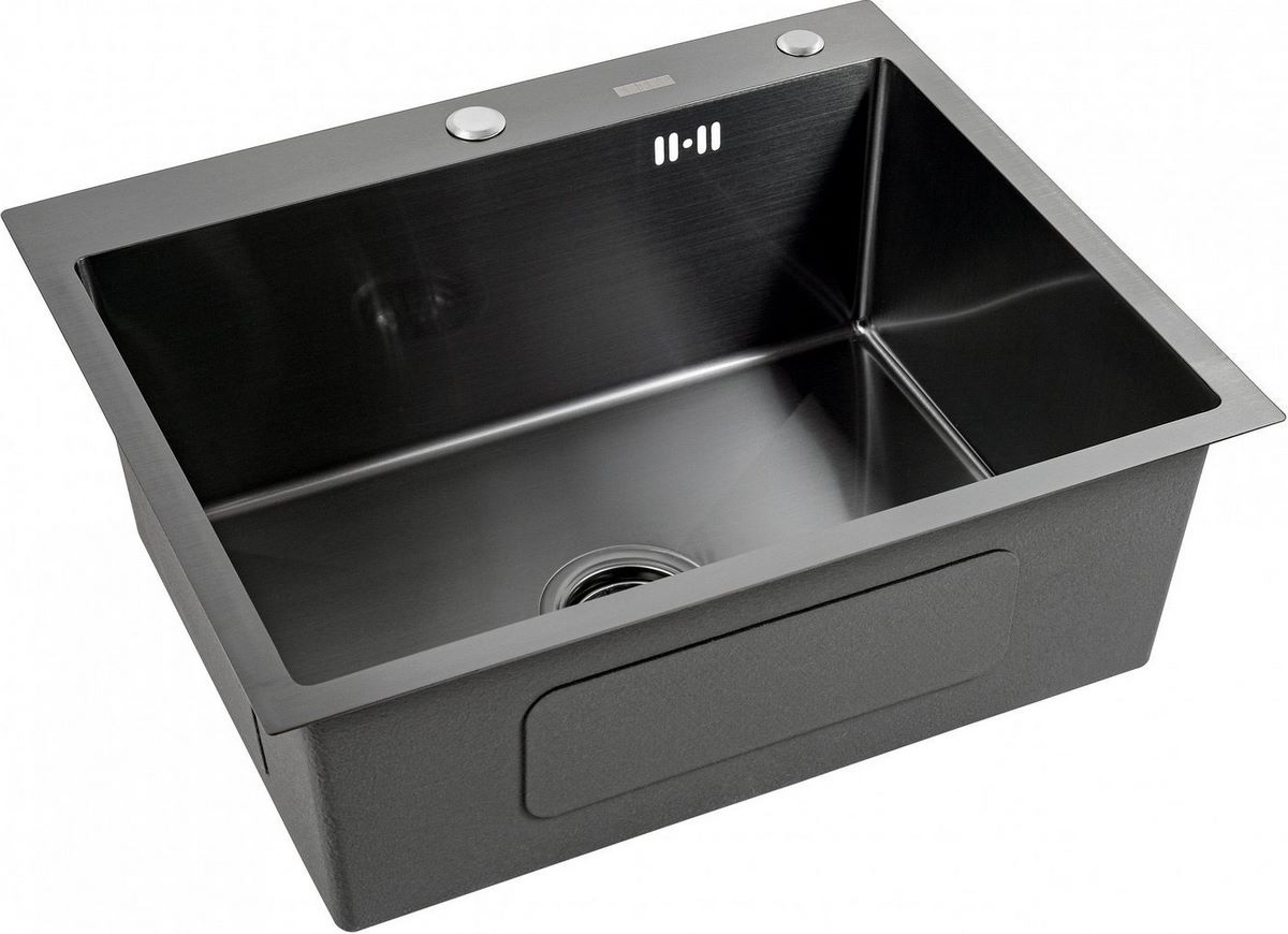 Кухонная мойка Futur FK 5050 B Eco Nano (черный нано) - фото