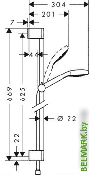 Душевой гарнитур Hansgrohe Croma Select E [26582400] - фото2