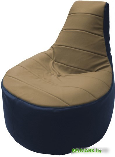 Кресло-мешок Flagman Трон Т1.3-13 (бежевый/синий) - фото