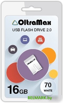 USB Flash Oltramax 70 16GB (белый) - фото