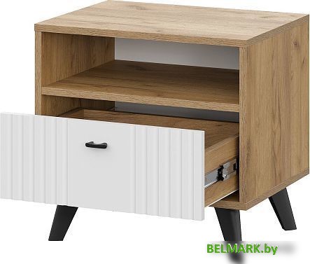 Тумба SV-Мебель Милан 00-00108380 (дуб золотой/белый матовый) - фото2