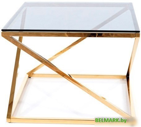 Журнальный столик Signal Liam (дымчатый/золотой) - фото