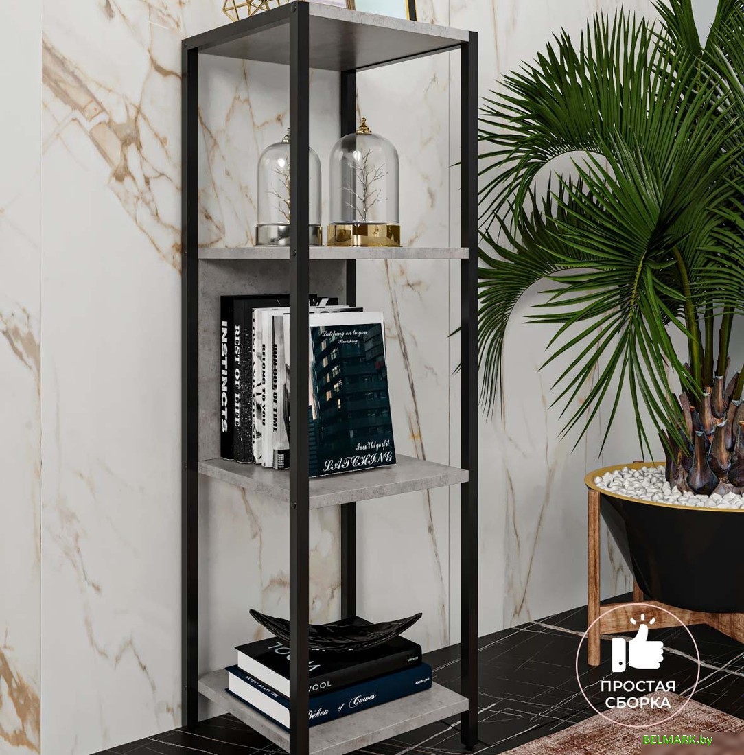 Стеллаж Макс Стайл СтМ-1220-F186ST9 (Egger бетон чикаго светло-серый F186 ST9) - фото2