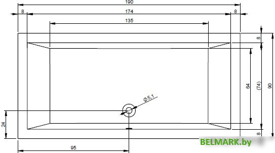 Ванна Riho Lugo 190x90 (без ножек) - фото2