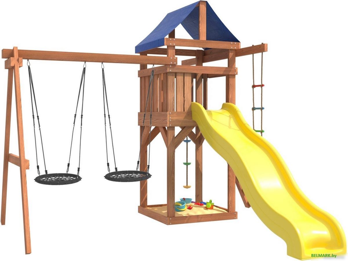 Игровой комплекс National Tree Company С качелями гнездо 60 IgroWoods ДП-6 - фото