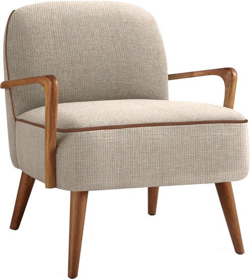 Интерьерное кресло Halmar Pastore (светло-серый/светлый орех) - фото