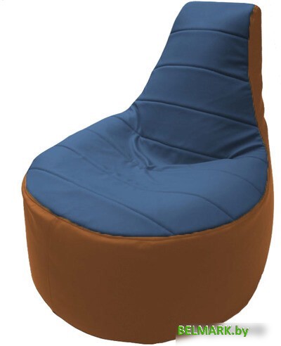 Кресло-мешок Flagman Трон Т1.3-25 (синий/оранжевый) - фото