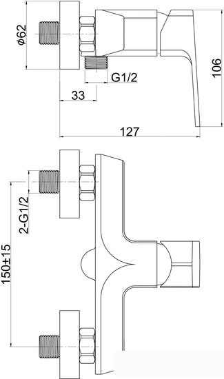 Смеситель Cersanit Wisla 63057 - фото2