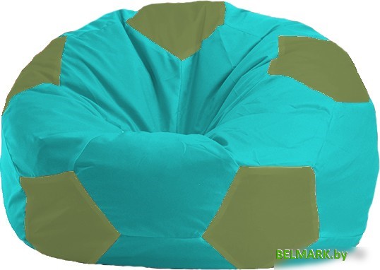 Кресло-мешок Flagman Мяч Стандарт М1.1-288 (бирюзовый/оливковый) - фото