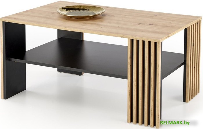Журнальный столик Halmar Femina (дуб артизан/черный) - фото