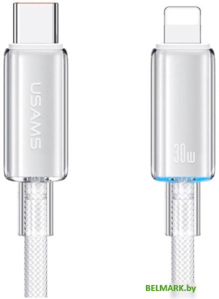 Кабель Usams US-SJ659 USB Type-С - Lightning (1.2 м, белый) - фото