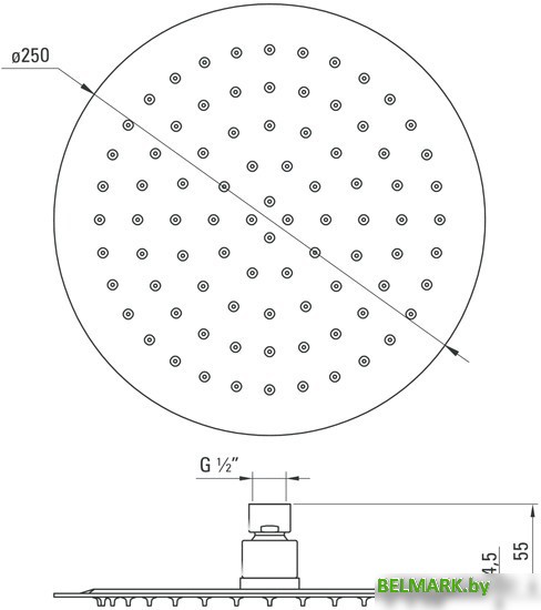 Верхний душ Deante Floks NAC 000K - фото2