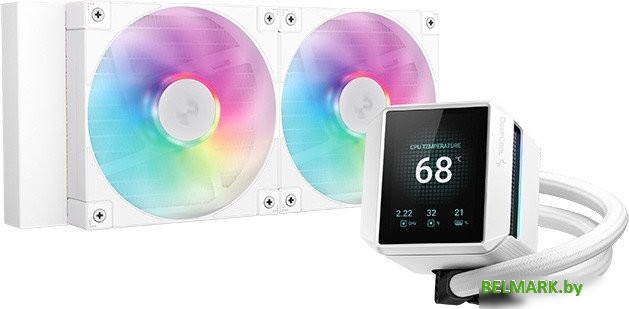 Система жидкостного охлаждения для процессора DeepCool Mystique 240 WH ARGB R-LX240-WHDSNMCP-G-1 - фото