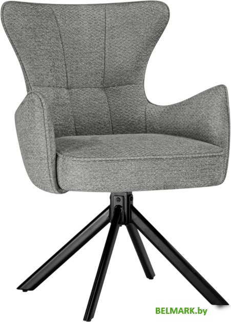 Стул с подлокотниками Woodville Atlanta поворотный (серый/черный) - фото