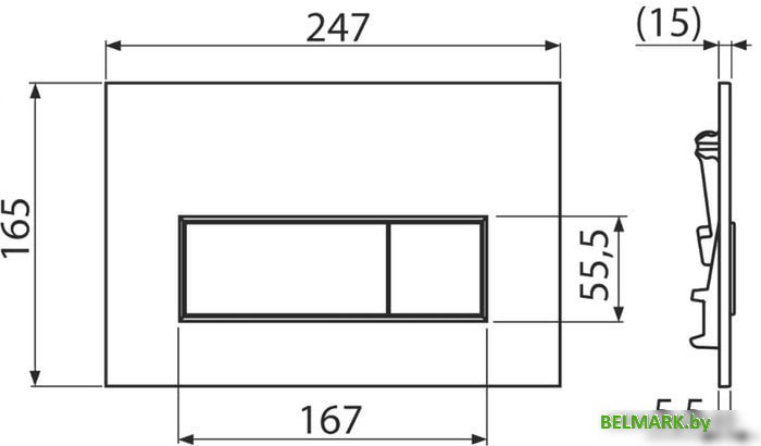 Панель смыва Alcaplast M576 (белый матовый) - фото2