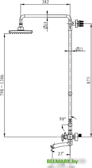 Душевая система Kaiser 57188 Bronze - фото2