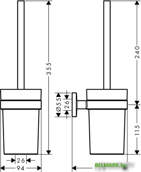 Ершик для унитаза Hansgrohe Logis Universal 41722000 - фото2