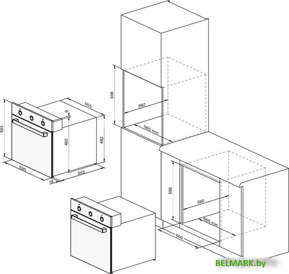 Электрический духовой шкаф Darina 1U5 BDE112 708 X5 - фото2