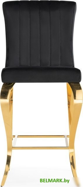 Стул Woodville Joan полубарный (черный/золотой) - фото2
