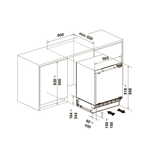Однокамерный холодильник LEX RBI 103 DF - фото2