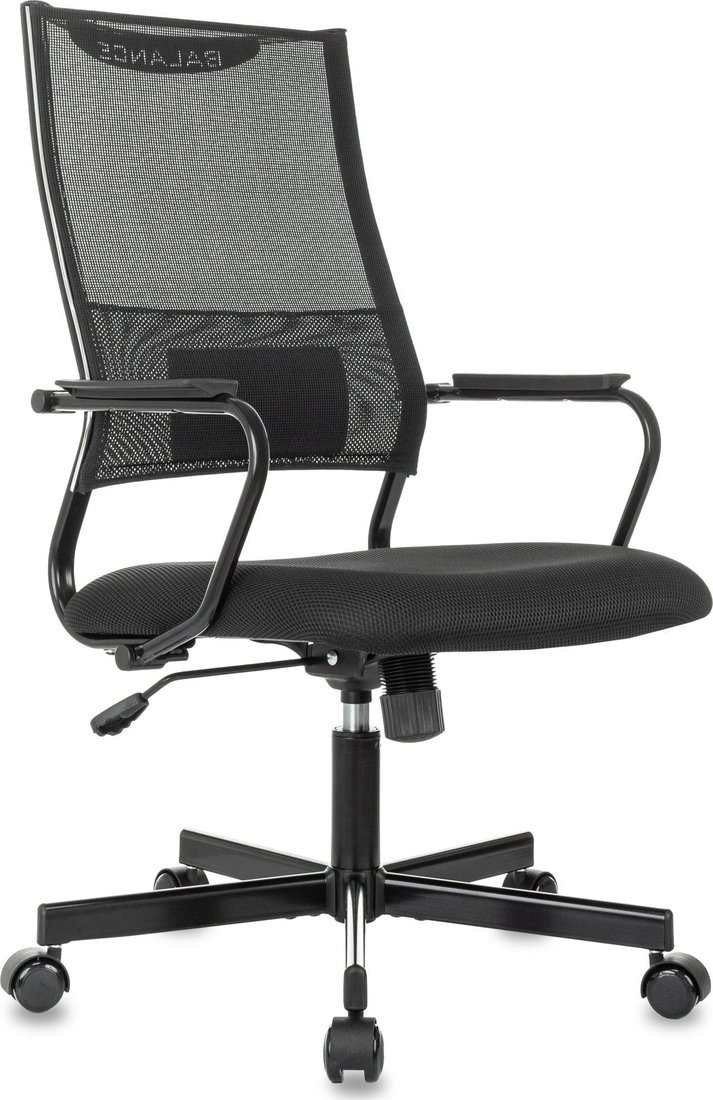 Офисное кресло Бюрократ CH Balance черный Elastic-102 TW-11 (сетка/ткань крестовина металл черный) - фото