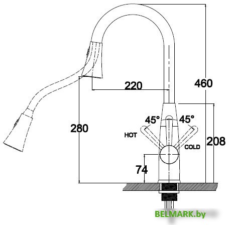 Смеситель Kaiser Merkur [26144] - фото2